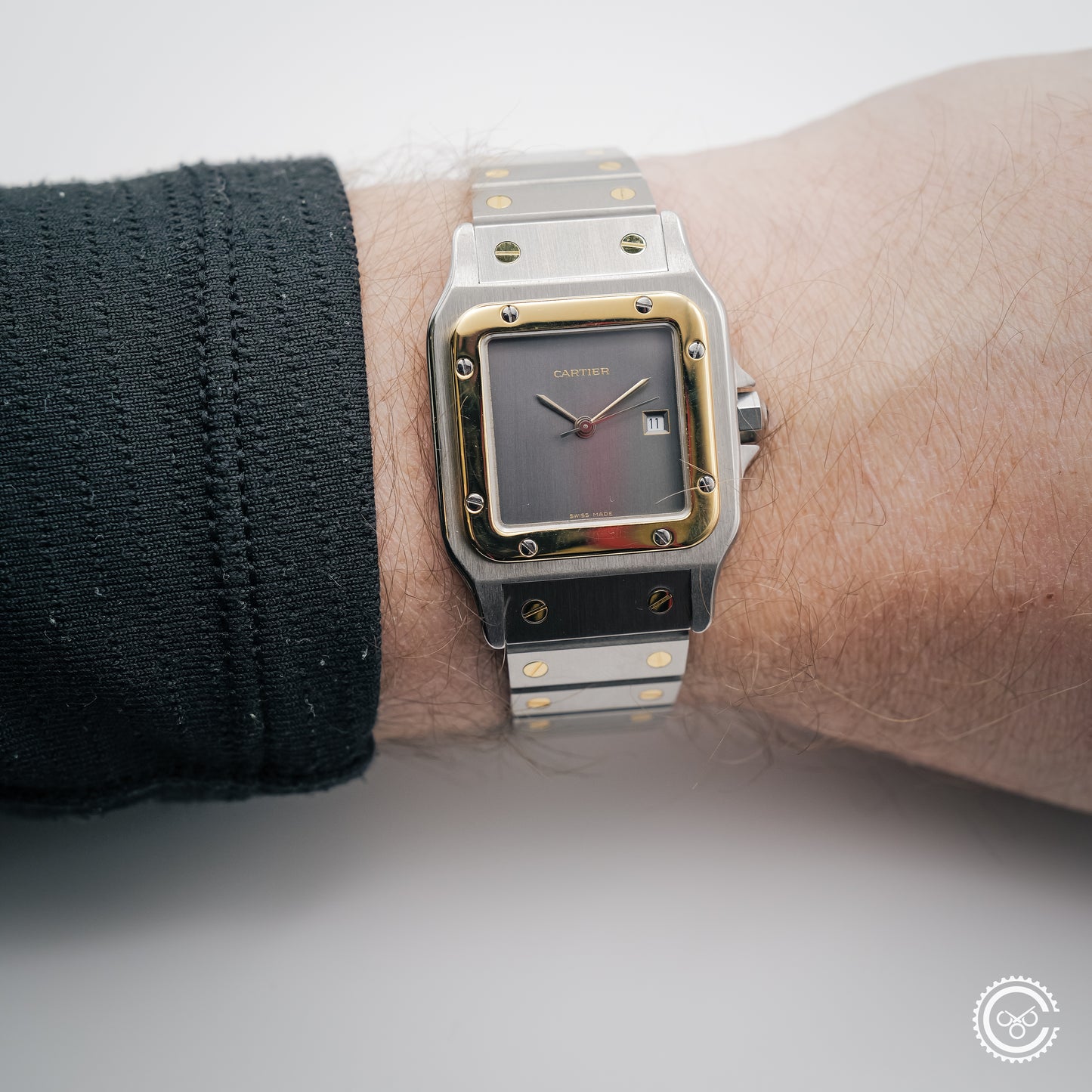 Cartier — Santos Carrée “Ghost Dial” — Ref. 2961 — 1986 — Watch & Papers (Harrods)