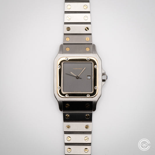 Cartier — Santos Carrée “Ghost Dial” — Ref. 2961 — 1986 — Watch & Papers (Harrods)