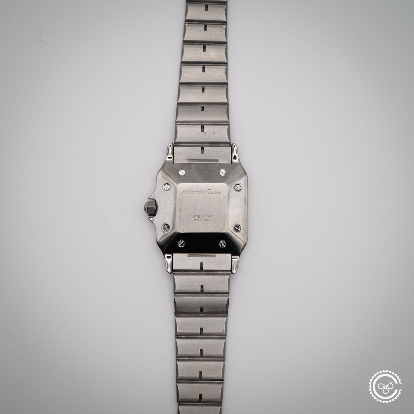 Cartier — Santos Carrée “Ghost Dial” — Ref. 2961 — 1986 — Watch & Papers (Harrods)