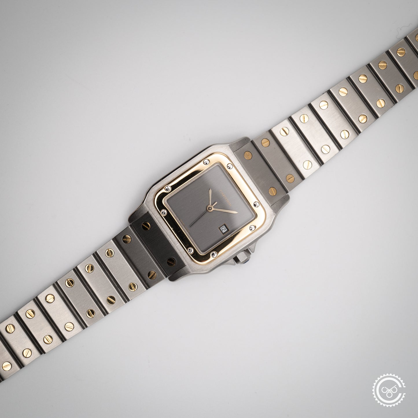 Cartier — Santos Carrée “Ghost Dial” — Ref. 2961 — 1986 — Watch & Papers (Harrods)
