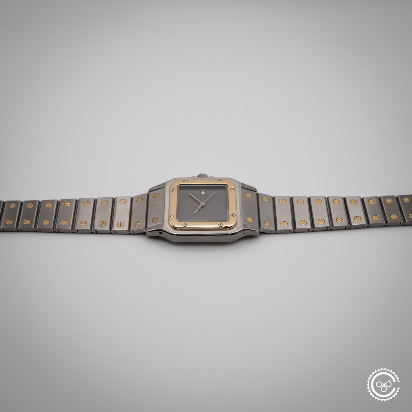 Cartier — Santos Carrée “Ghost Dial” — Ref. 2961 — 1986 — Watch & Papers (Harrods)