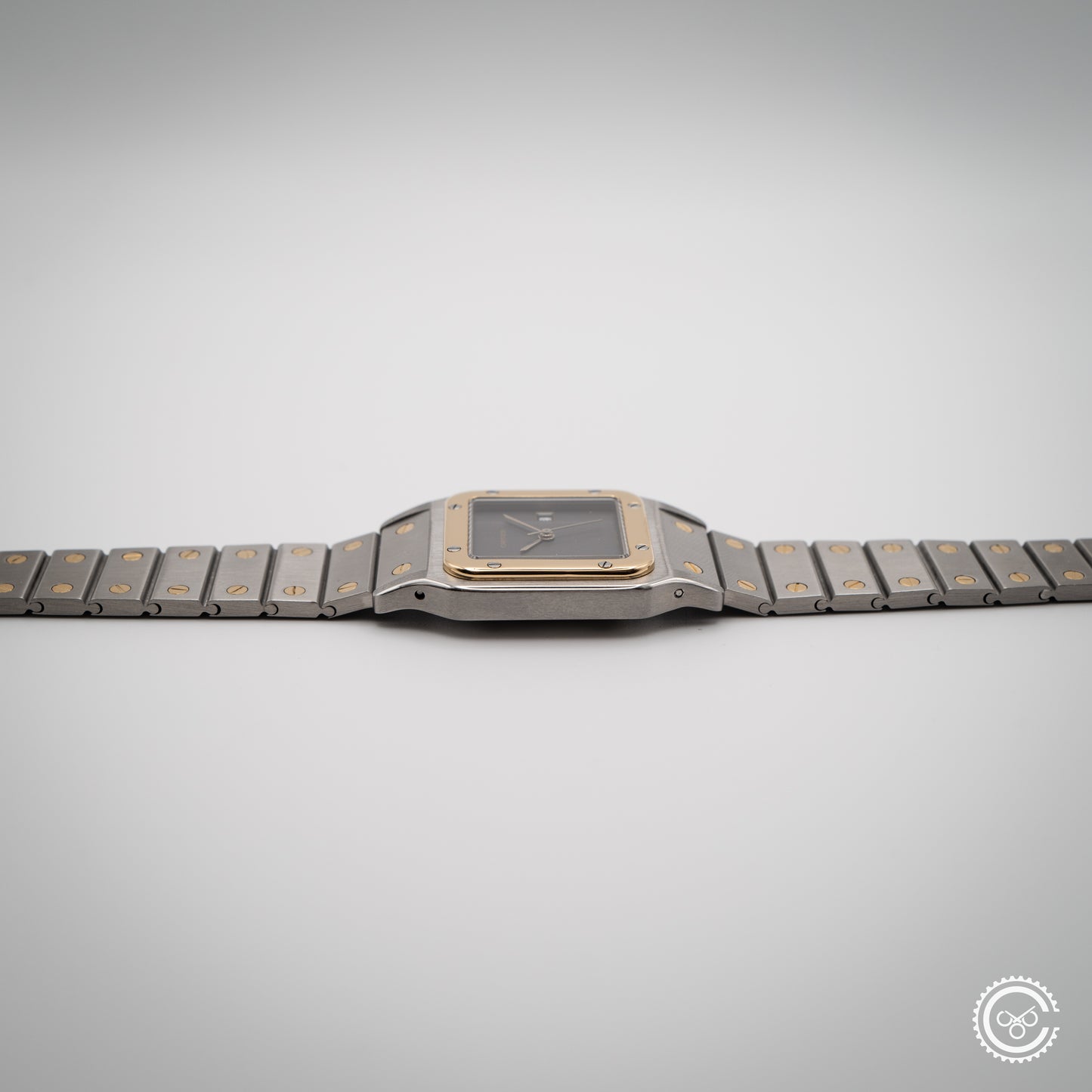 Cartier — Santos Carrée “Ghost Dial” — Ref. 2961 — 1986 — Watch & Papers (Harrods)