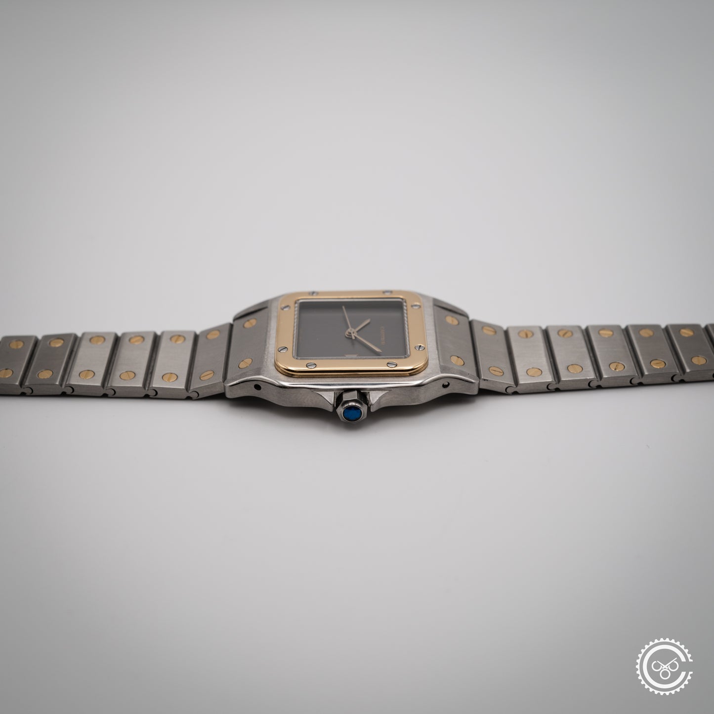 Cartier — Santos Carrée “Ghost Dial” — Ref. 2961 — 1986 — Watch & Papers (Harrods)