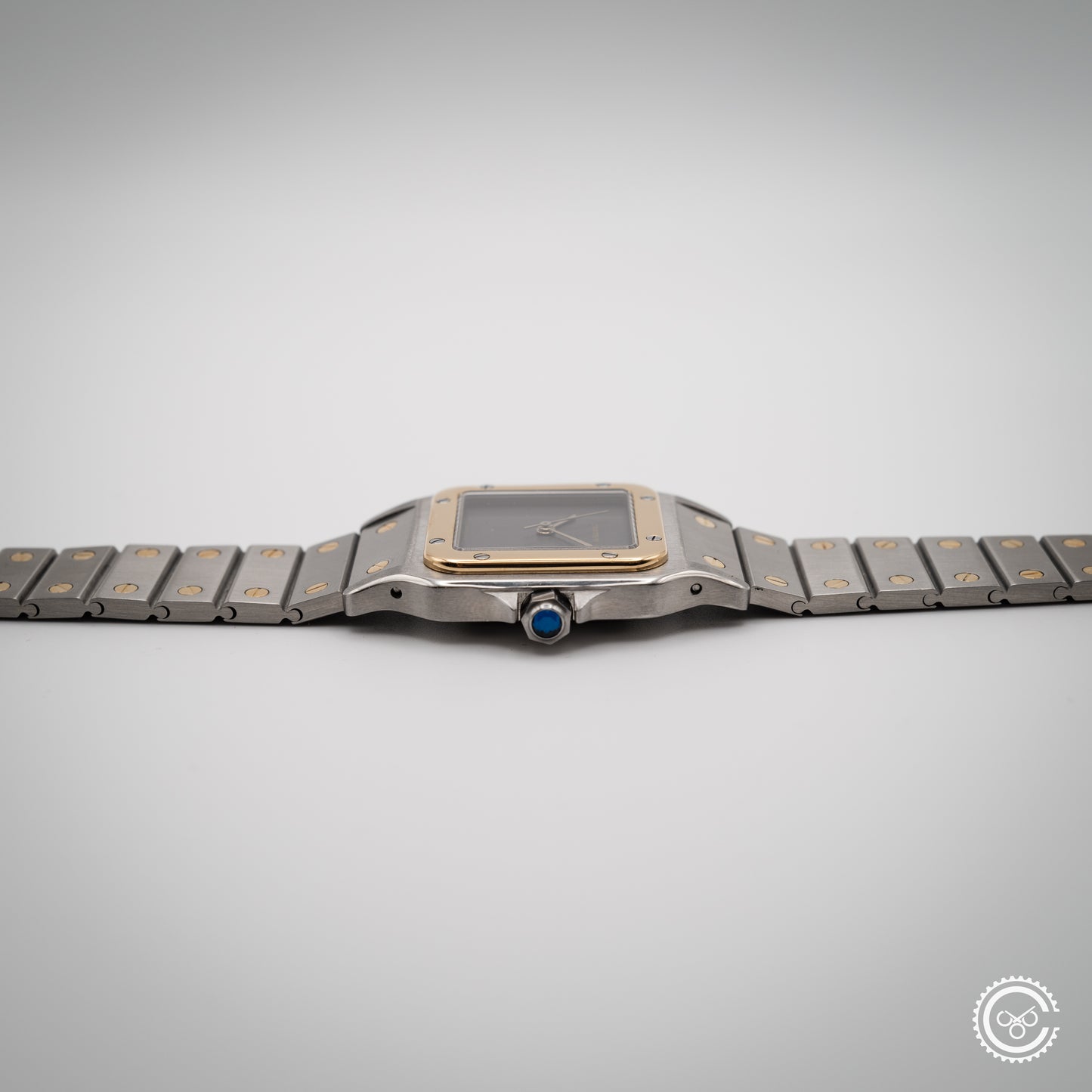Cartier — Santos Carrée “Ghost Dial” — Ref. 2961 — 1986 — Watch & Papers (Harrods)